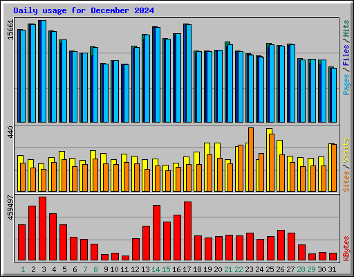 Daily usage for December 2024