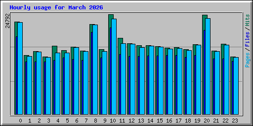 Hourly usage for March 2026